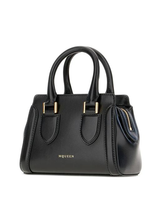 Alexander McQueen Black Mini Birdee Tote Bag