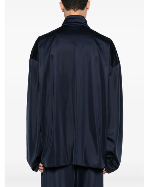 Balenciaga Blue Zip-Up Sweatshirt for men