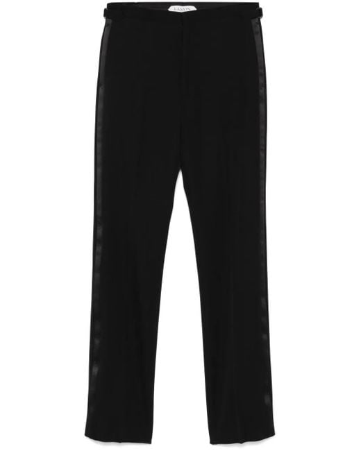 Lanvin Black Stripe-Detailed Trousers for men