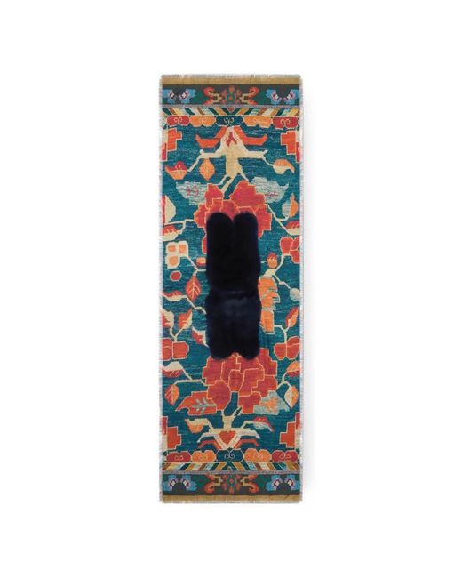 Pierre Louis Mascia Blue Fanory Silk Scarf