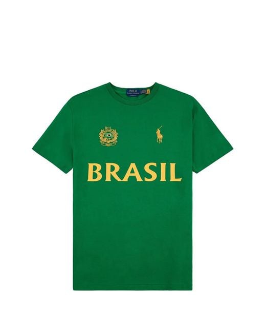 Polo Ralph Lauren Green Classic Fit Brasil T-Shirt for men