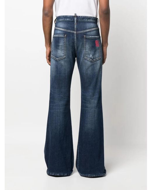 Jean Ample À Détails De Patchs DSquared² pour homme en coloris Blue