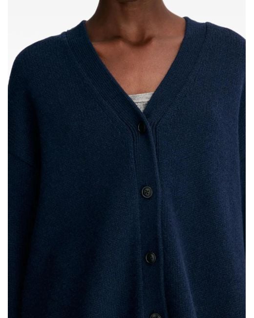 Loulou de Saison Blue Duca V-Neck Oversized Cardigan