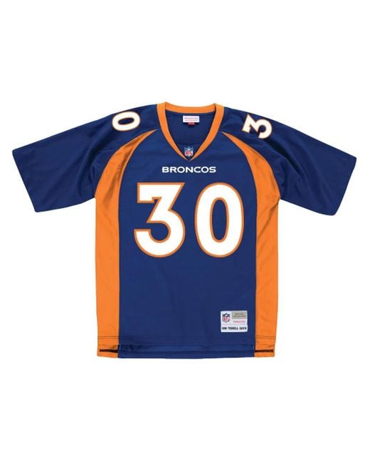 Jersey NFL Legacy Broncos 1998 Terell Davis Mitchell & Ness de hombre de color Blue