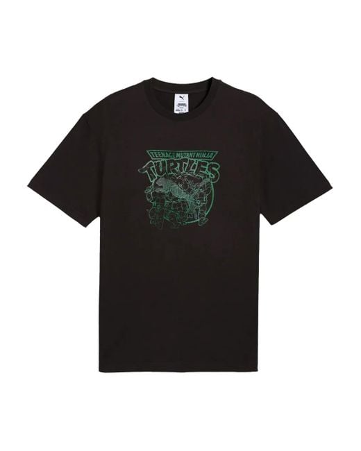 PUMA Black X Tmnt Cotton T-Shirt for men