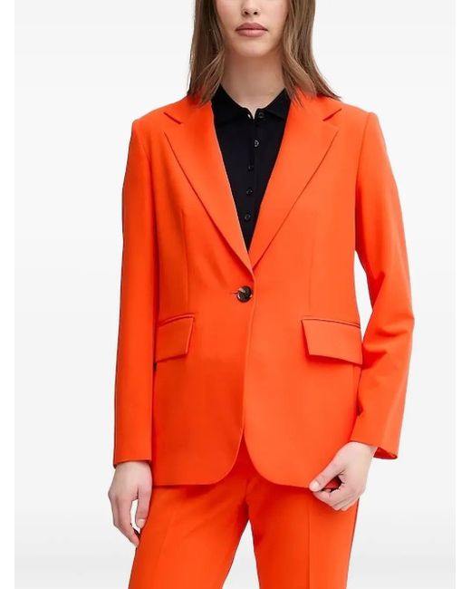 Sisley Orange Single-Button Blazer