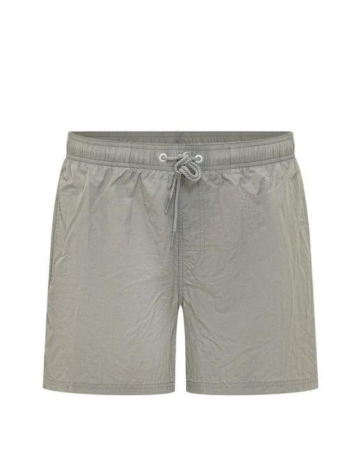 Sundek Gray Crinkled Swim Shorts for men