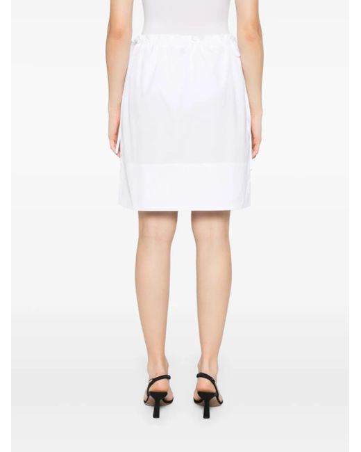 Totême White Drawstring-Waist Skirt