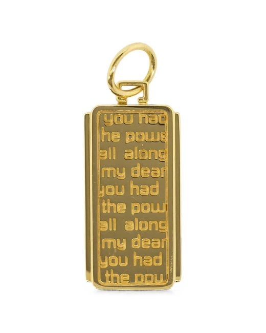 Monica Rich Kosann Metallic Dorothy Engraved Rectangle Charm
