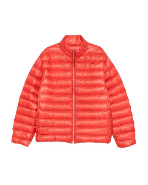 Jil Sander Red Quilted Down Jacket for men