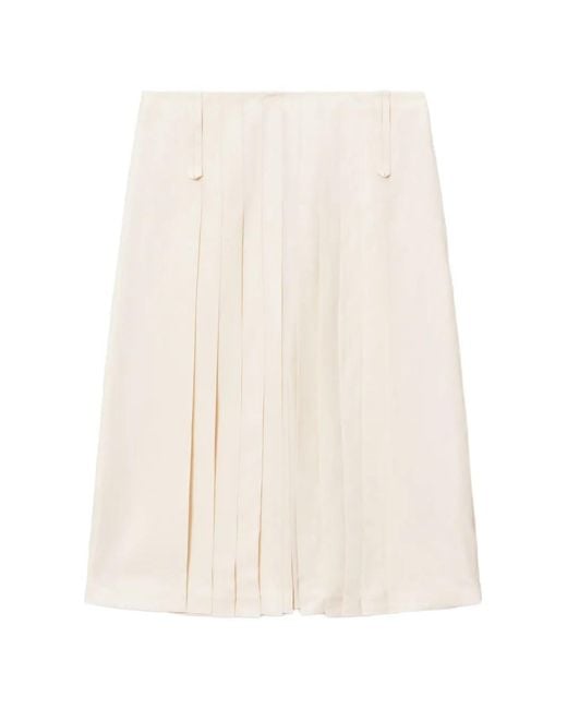 Tory Burch White Pleated Skirt