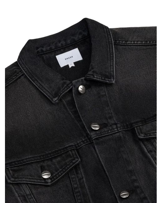 Rhude Black Buttoned Denim Jacket