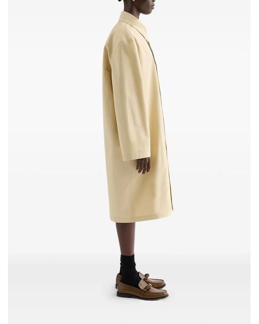 Jil Sander Natural Patch Pocket Poplin Coat