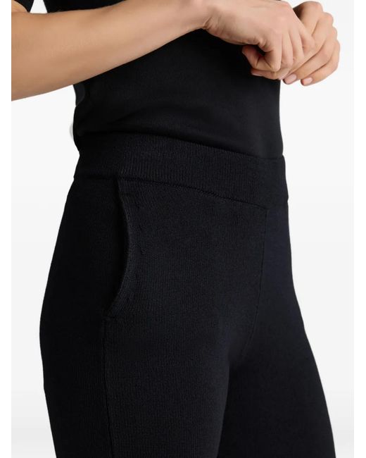 St. John Black Knit Legacy Crepe Trousers