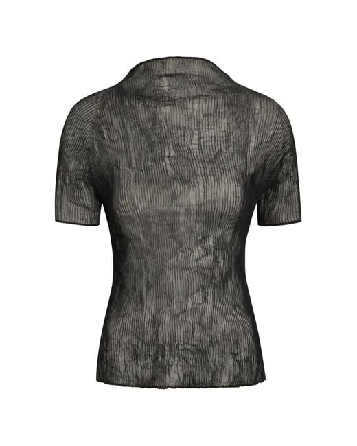 Issey Miyake Gray T-Shirt À Effet Plissé