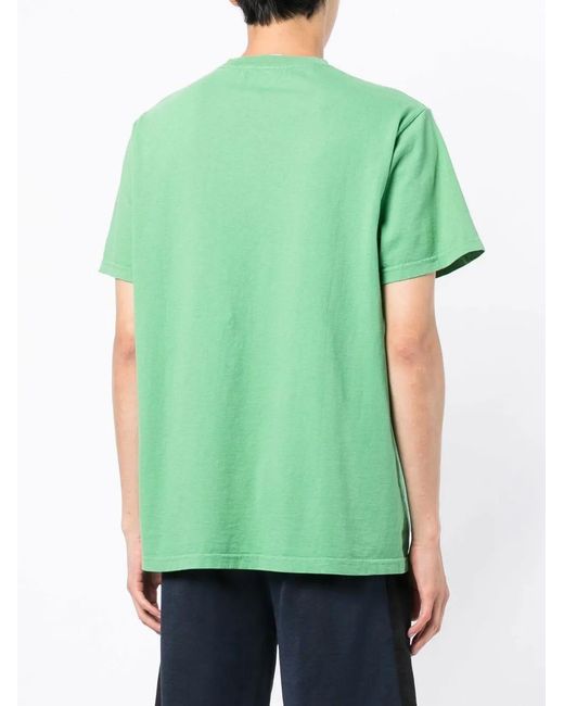 Sporty & Rich Green Logo-Print Cotton T-Shirt