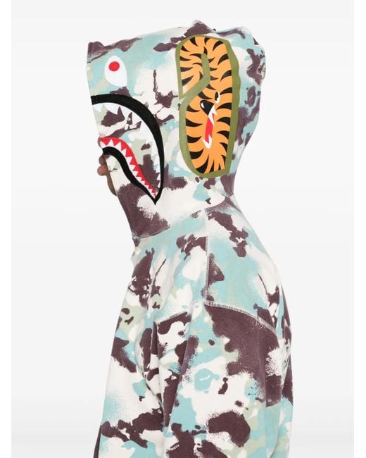 A Bathing Ape Hoodie mit Print in White für Herren