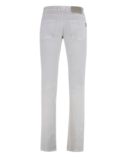 Moorer Gray Five-Pocket Trousers for men