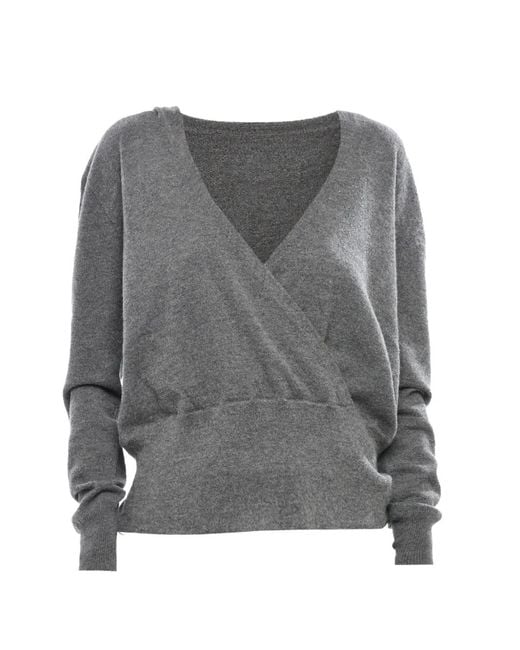 Malo Gray Hoodie À Col V