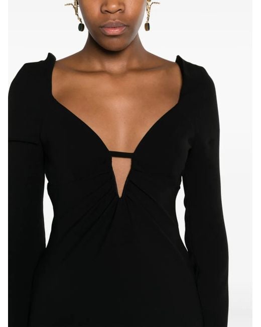 Vestido largo con aberturas Max Mara de color Black
