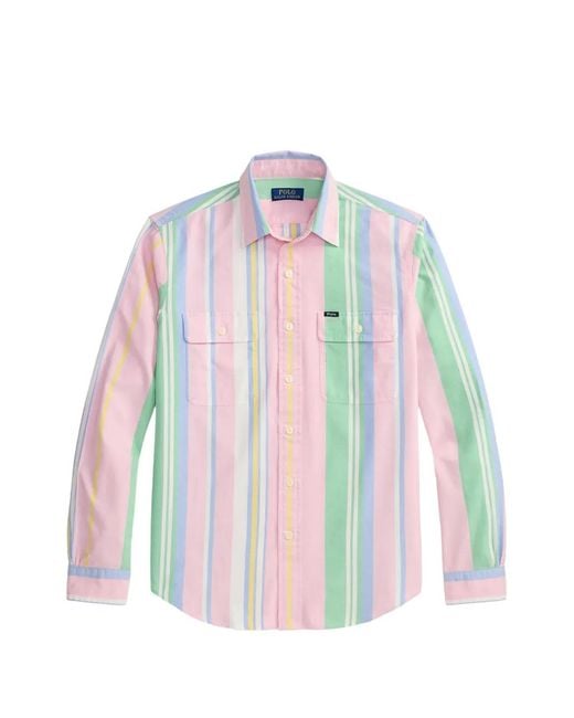 Polo Ralph Lauren White Striped Shirt for men