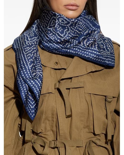 Isabel Marant Blue Bandana-Print Scarf