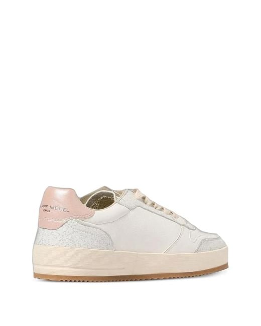Philippe Model White Nice Leather Sneakers