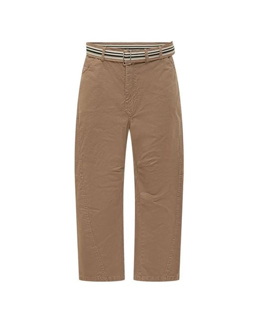 Mordecai Natural Pockets Belted Trousers for men