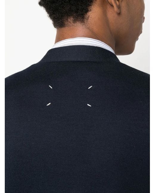 Maison Margiela Blue Milano-Stitch Single-Breasted Blazer for men