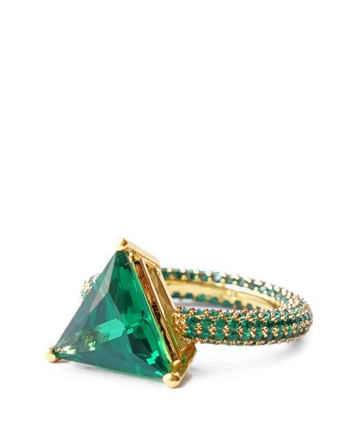 Izabel Display Green Mega Triangle Ring