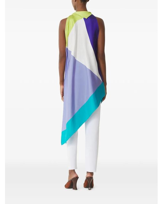Lanvin Blue Graphic Top