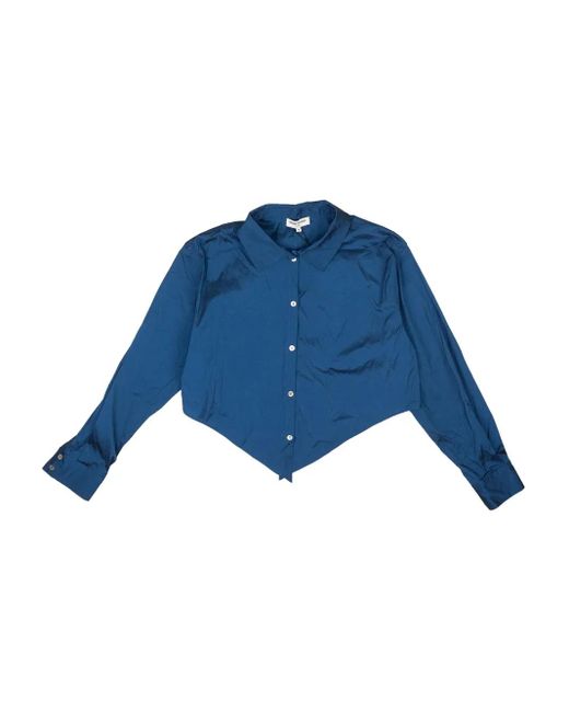 Opening Ceremony Blue Pointed-Hem Shirt