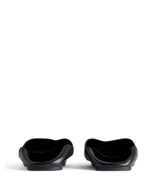 Balenciaga Leather Flat Mules in Black for Men | Lyst