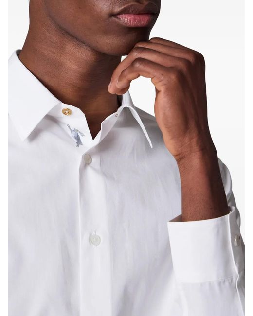 Paul Smith White Cotton Buttoned Shirt for men