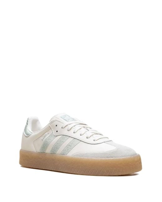 Adidas White Samba "Mint" Sneakers