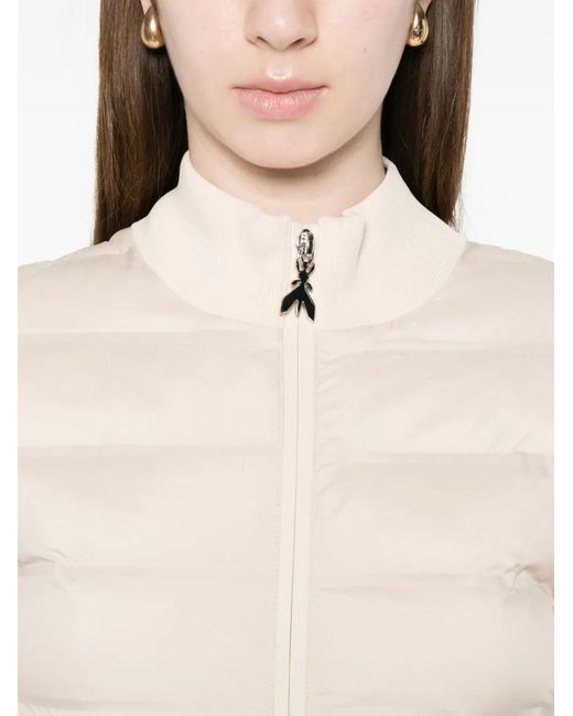 Patrizia Pepe White Quilted Zipped Puffer Jacket