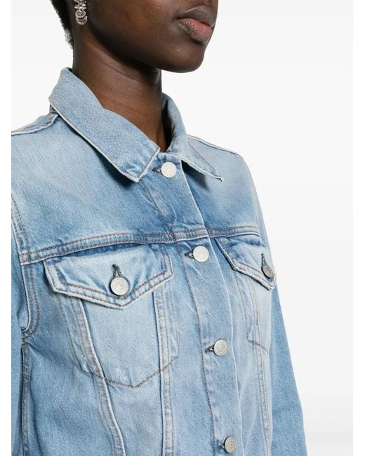 Acne Blue Cropped Denim Jacket