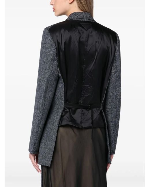 Prada Black Panelled Blazer