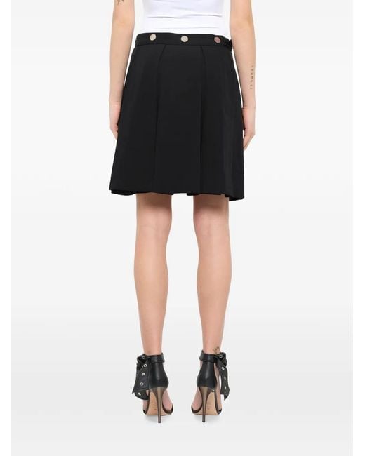 Givenchy Black Kilt Pleated Mini Skirt