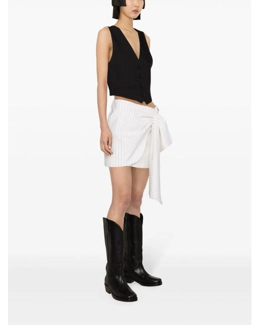 MSGM Black Button-Up Tailored Waistcoat