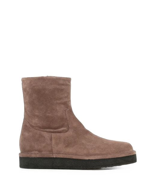Roberto Del Carlo Brown Suede Platform Ankle Boots