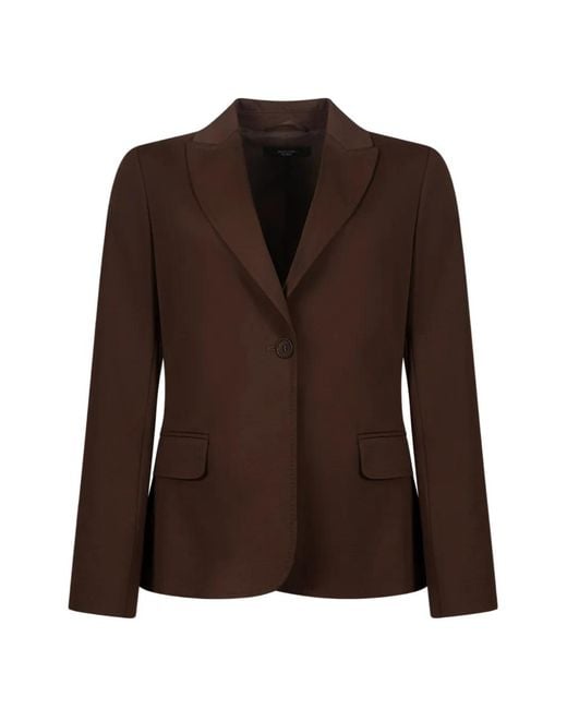 Weekend by Maxmara レディース ブラウン シングルジャケット
