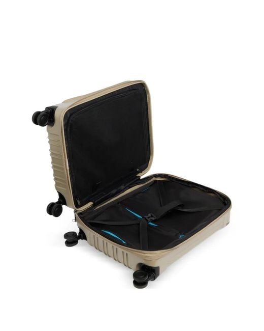 Piquadro Natural Dual-Opening Cabin Luggage