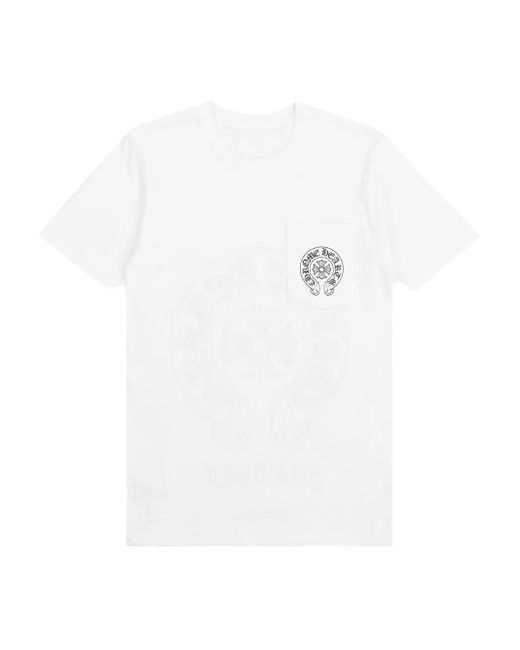 Chrome Hearts White Miami Horseshoe Pocket T-Shirt for men