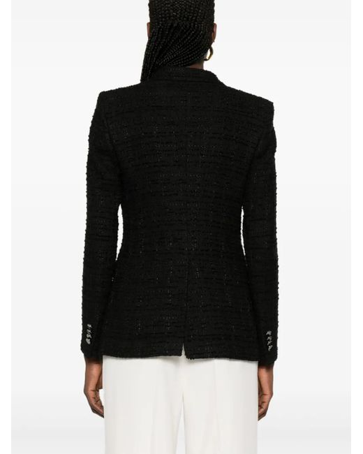 Tagliatore Black Tailored Blazer With Double-Breasted Design