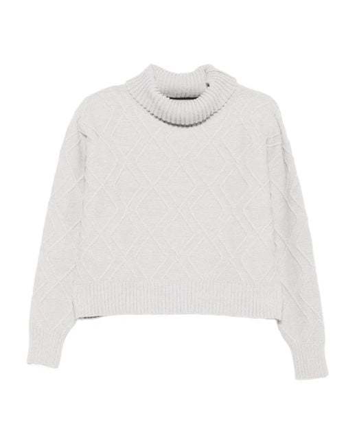 Rrd White Roll-Neck Sweater