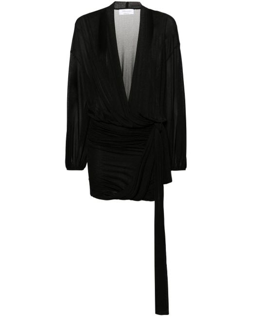 Blumarine Black Kleid mit drapiertem Ausschnitt