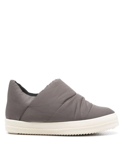 Rick Owens Gray Puffer Slip-On Sneakers for men