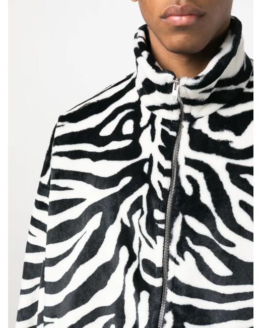 Manteau Zippé À Motif Zébré Vetements pour homme en coloris Black