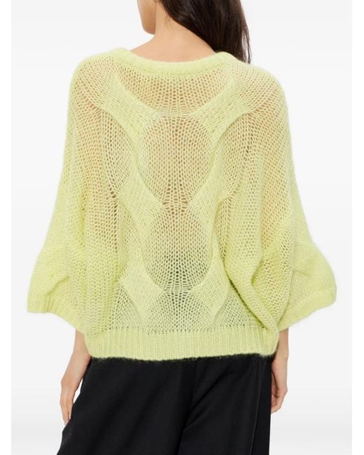 Gestuz Yellow Cardigan À Boutonnière